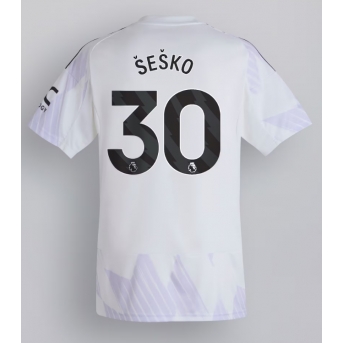 Manchester United Benjamin Sesko #30 Maglia Gara Trasferta Repliche 2025-26 Maniche Corte